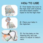PewinGo BLW Bib Highchair Cover for Baby & Long Sleeve Bibs,Waterproof, Easy to Clean, Machine Washable,Comfortable - Image 6